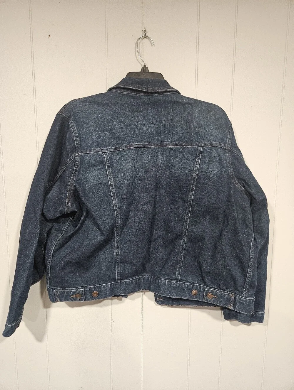 Time and Tru Women's Blue Denim Jean Jacket 3XL (22) Stretch Casual Dark Wash